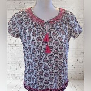 Crown and Ivy size small cotton printed top